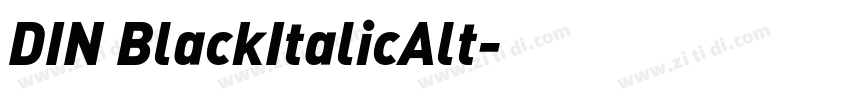 DIN BlackItalicAlt字体转换